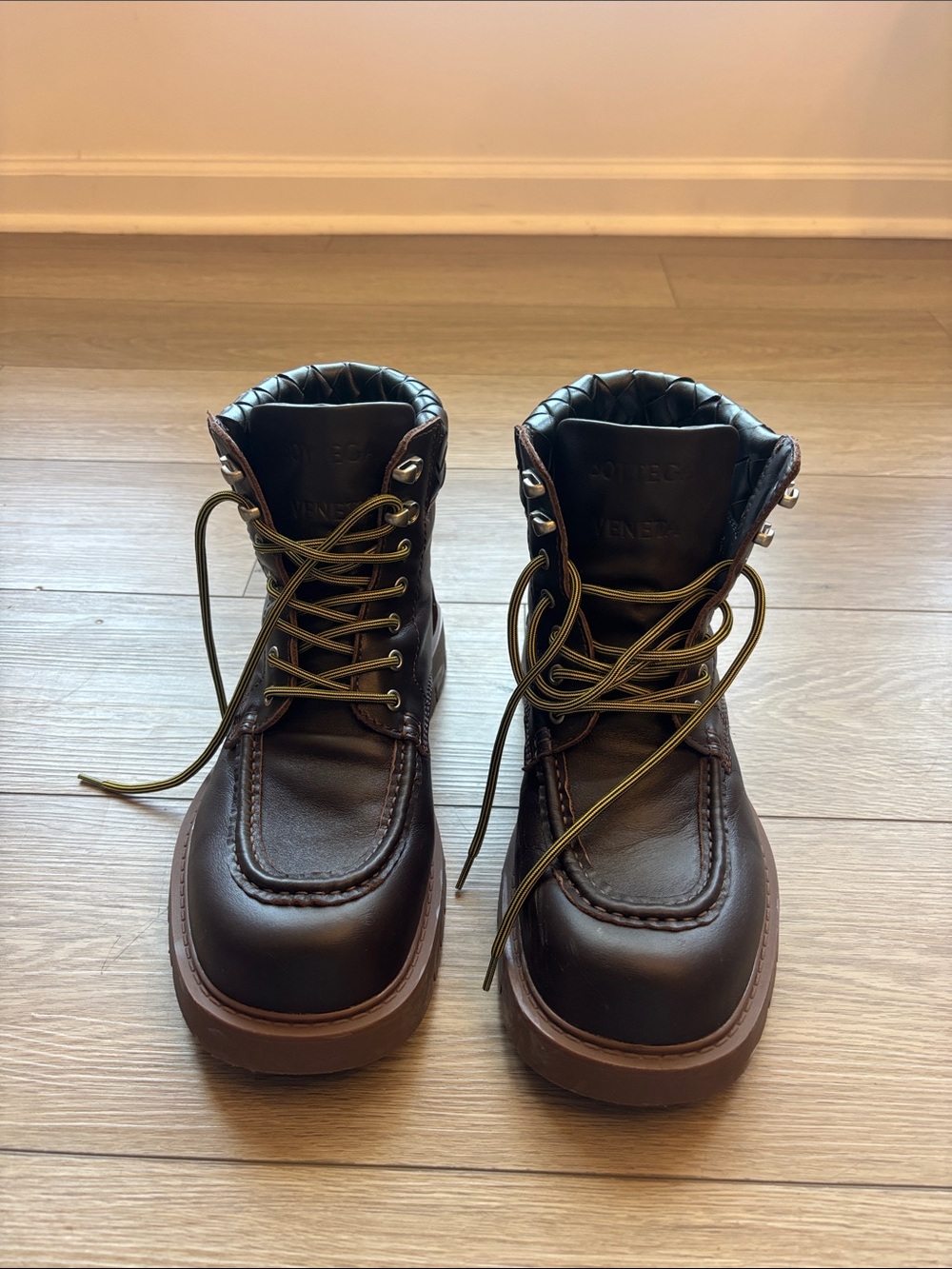 Bottega Veneta Haddock Lace-Up Ankle Boot